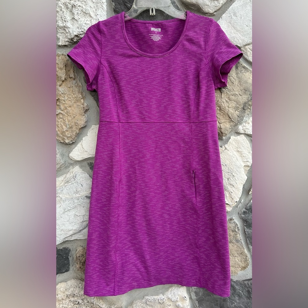 Duluth Trading Co NoGa Dress Sz S Purple Activewear Lightweight Stretchy Casual